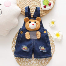 Macacão Jeans Jardineira Bebê Menino/Menina Bichinhos| 6 Meses-3 Anos