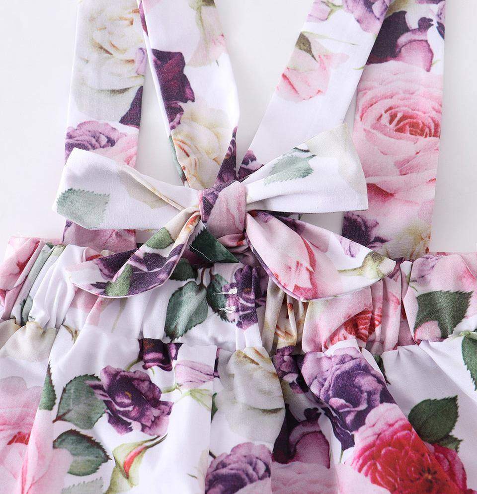 Conjunto Floral Bebê Menina Body + Jardineira + Laço | 0-18 Meses