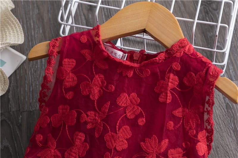 Vestido de Renda Regata Batizado Menina | 2-7 Anos