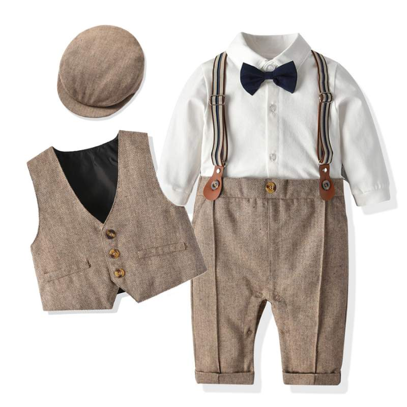Terno Black Tie Bebê Menino Borboleta + Colete + Boina