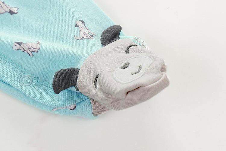 Macacão Bichinhos Algodão c/Pé Menina Menino | 0-12 M