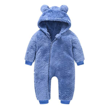 Macacão Inverno Pelúcia Capuz Orelhinhas Bebê Menino Menina | 6 Meses - 3 Anos
