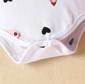 Conjunto Bebê Menina Raposinha Manga+ Longa Vestido+ Laço