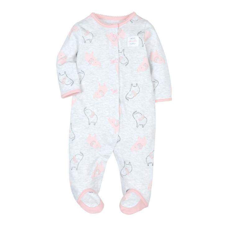 Macacão Bichinhos Algodão c/Pé Menina Menino | 0-12 M