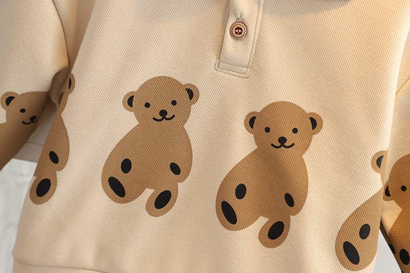 Conjunto Moletom Polo Ursinho Bebê Menino | 6 Meses - 5 Anos