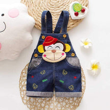 Macacão Jeans Jardineira Bebê Menino/Menina Bichinhos| 6 Meses-3 Anos