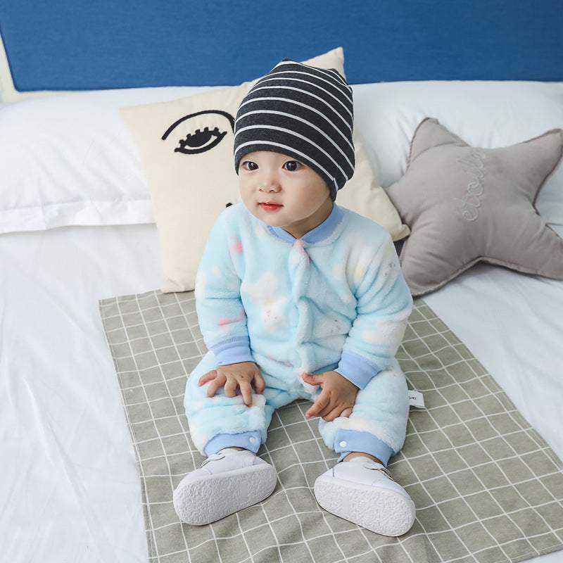 Macacão Estampado de Pelúcia p/Bebê Menina Menino | 0-18 Meses