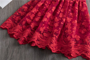 Vestido de Renda Regata Batizado Menina | 2-7 Anos