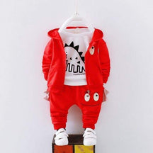 Conjunto Moletom Dinossauros Bebê Menino 3 pcs