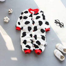 Macacão Estampado de Pelúcia p/Bebê Menina Menino | 0-18 Meses