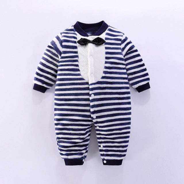 Macacão Estampado de Pelúcia p/Bebê Menina Menino | 0-18 Meses