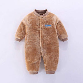 Macacão Estampado de Pelúcia p/Bebê Menina Menino | 0-18 Meses