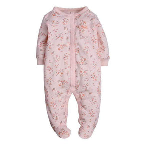Macacão Bichinhos Algodão c/Pé Menina Menino | 0-12 M
