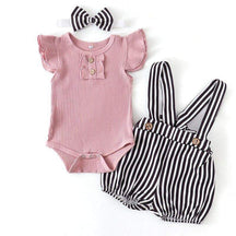 Conjunto Floral Bebê Menina Body + Jardineira + Laço | 0-18 Meses