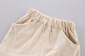 Conjunto de Verão Bebê Menino Camisa Manga Curta + Short | 9 Meses -4 Anos