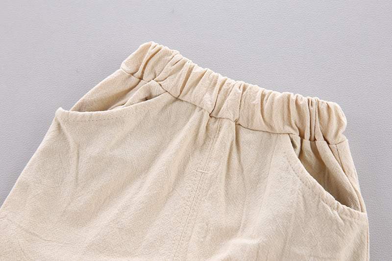 Conjunto de Verão Bebê Menino Camisa Manga Curta + Short | 9 Meses -4 Anos