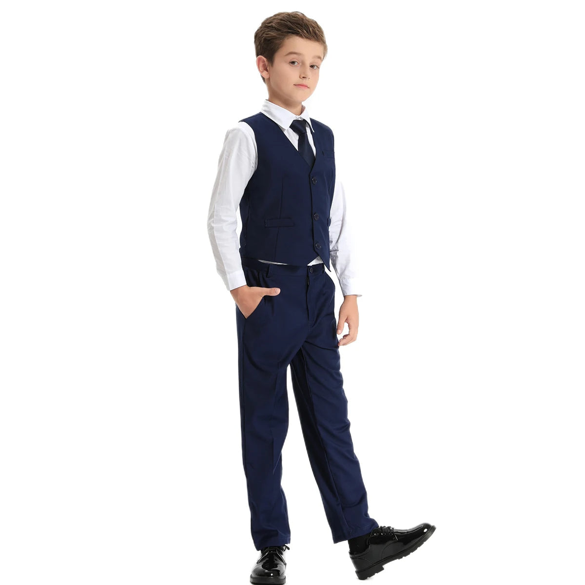 Terno de Casamento Menino Pajem Colete + Gravata + Borboleta | 6-14 Anos
