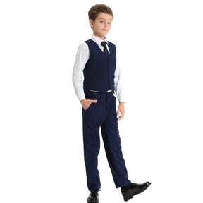 Terno de Casamento Menino Pajem Colete + Gravata + Borboleta | 6-14 Anos
