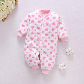 Macacão Estampado de Pelúcia p/Bebê Menina Menino | 0-18 Meses