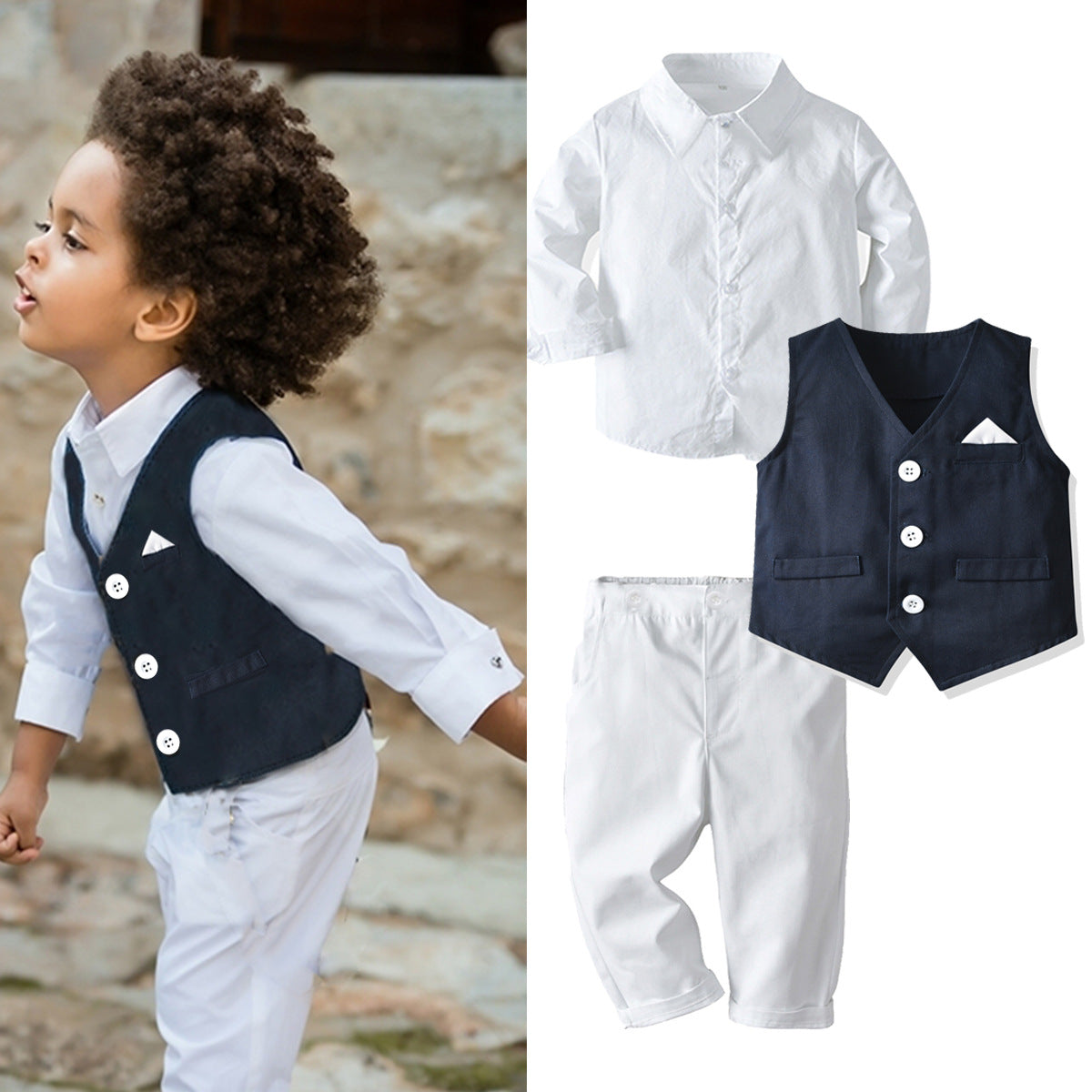 Terno Formal Pajem Casamento Menino Borboleta| 1-8 Anos