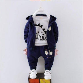 Conjunto Moletom Dinossauros Bebê Menino 3 pcs