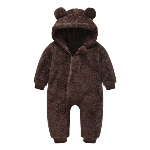 Macacão Inverno Pelúcia Capuz Orelhinhas Bebê Menino Menina | 6 Meses - 3 Anos