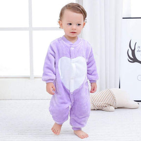 Macacão Estampado de Pelúcia p/Bebê Menina Menino | 0-18 Meses