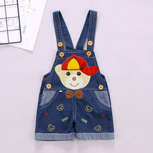 Macacão Jeans Jardineira Bebê Menino/Menina Bichinhos| 6 Meses-3 Anos
