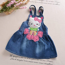Macacão Jardineira Jeans c/ Detalhes Bebê Menina | 1-4 Anos