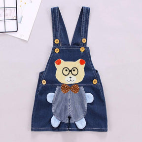 Macacão Jeans Jardineira Bebê Menino/Menina Bichinhos| 6 Meses-3 Anos