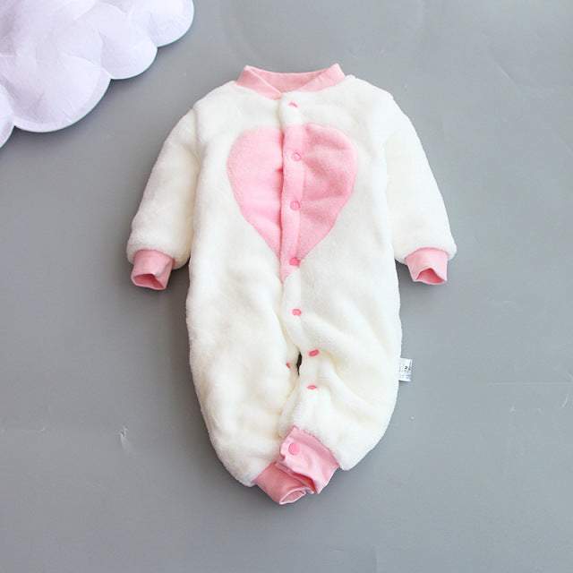Macacão Estampado de Pelúcia p/Bebê Menina Menino | 0-18 Meses