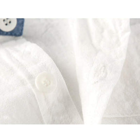 Conjunto Camisa Borboleta + Short c/Suspensórios Bebê Menino | 0 Meses - 3 Anos