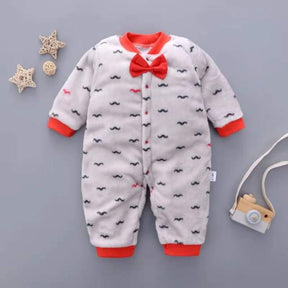 Macacão Estampado de Pelúcia p/Bebê Menina Menino | 0-18 Meses