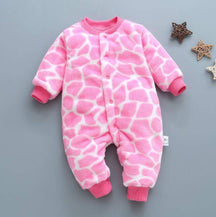 Macacão Estampado de Pelúcia p/Bebê Menina Menino | 0-18 Meses