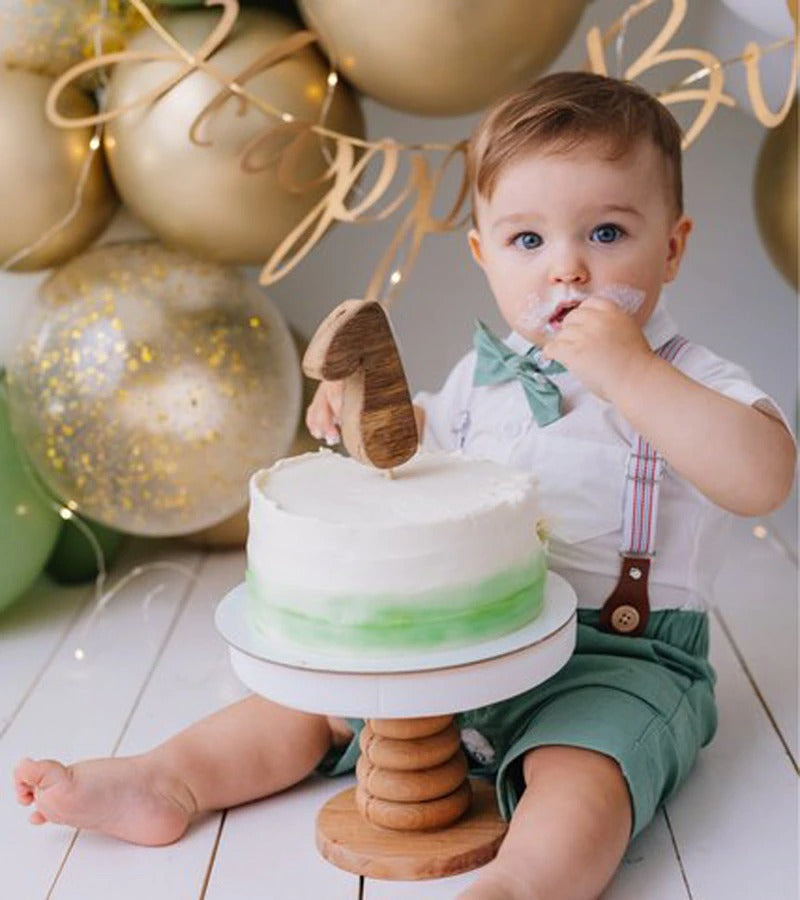 Conjunto Camisa Borboleta + Short c/Suspensórios Bebê Menino | 0 Meses - 3 Anos