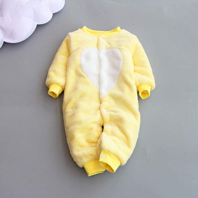 Macacão Estampado de Pelúcia p/Bebê Menina Menino | 0-18 Meses