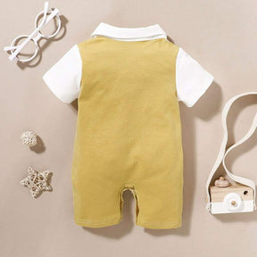 Macacão Social Gentleman c/Gravata Bebê Menino | 3 - 18 Meses