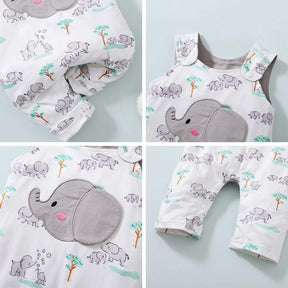 Macacão Bichinhos Verão Bebê Menino Menina | 0-18 Meses
