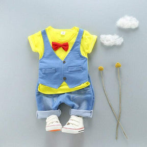 Conjunto Infantil Bebê Menino Colete c/Borboleta | 9 Meses - 3 Anos