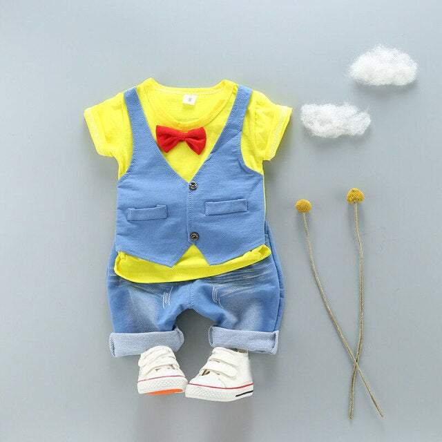 Conjunto Infantil Bebê Menino Colete c/Borboleta | 9 Meses - 3 Anos