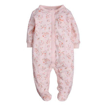 Macacões Estampados com Pé Algodão Bebê Menina