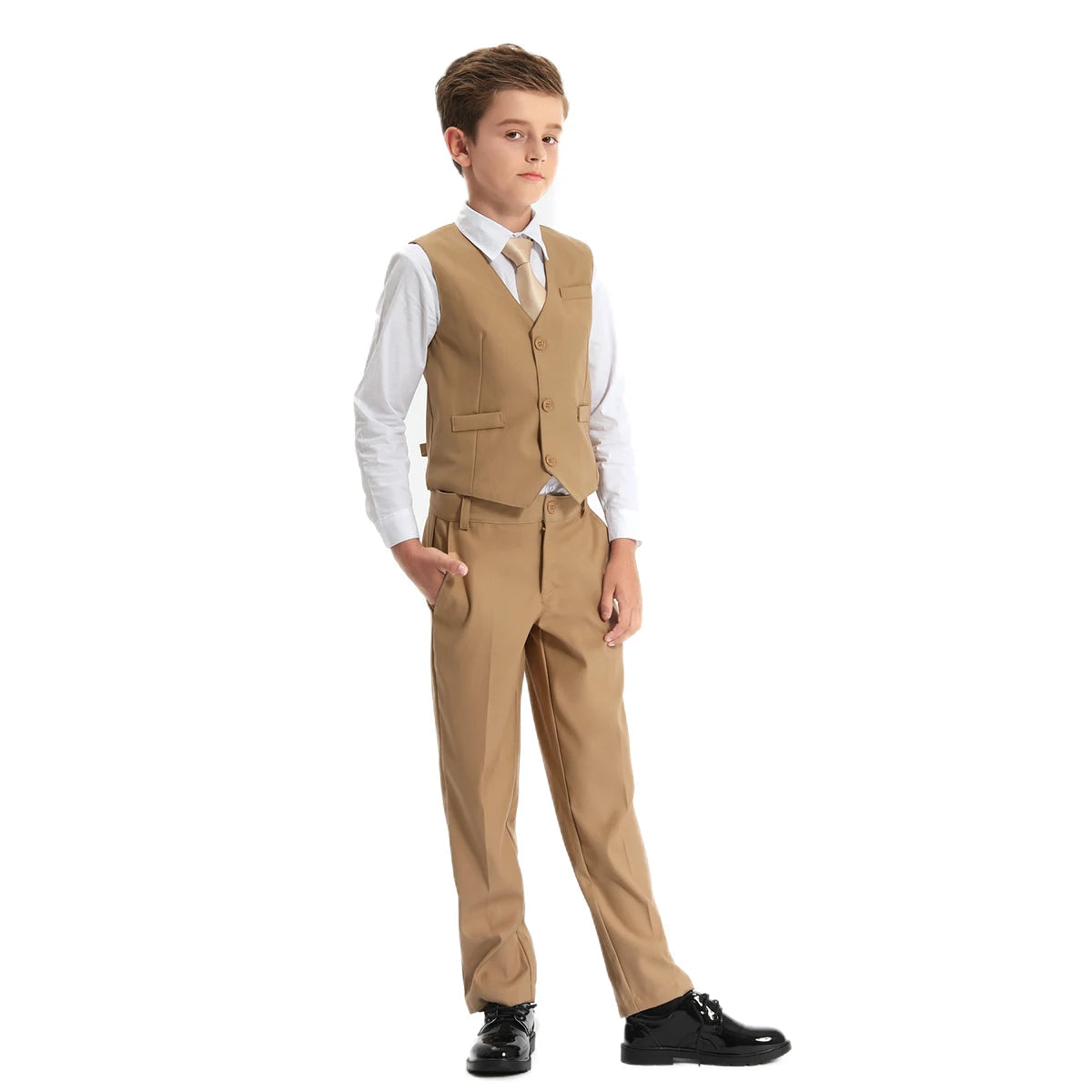 Terno de Casamento Menino Pajem Colete + Gravata + Borboleta | 6-14 Anos