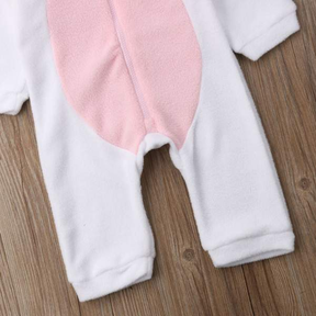 Macacão Bebe Menina Unicórnio Plush com Asinhas Capuz | 0-18 Meses