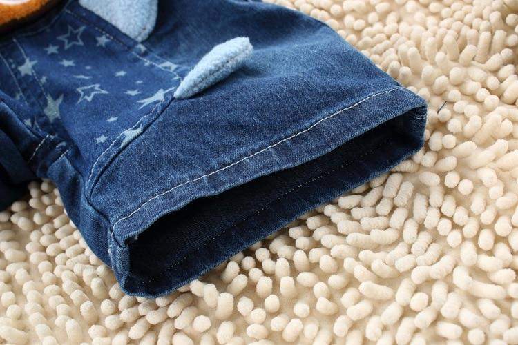 Macacão Jeans Jardineira Bebê Menino/Menina Bichinhos| 6 Meses-3 Anos