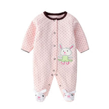 Macacões Estampados com Pé Algodão Bebê Menina