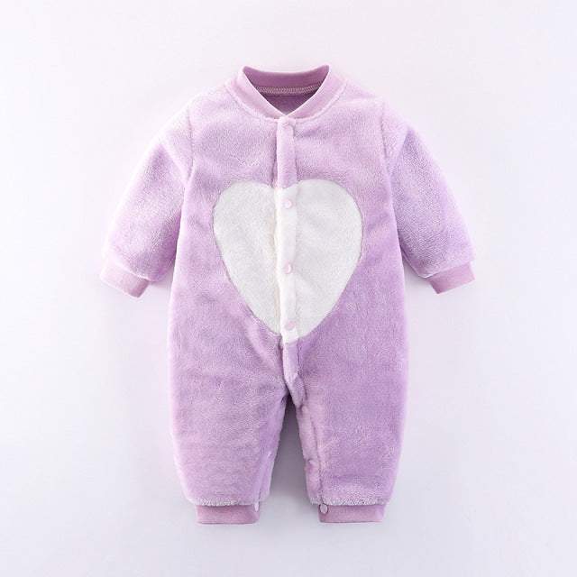 Macacão Estampado de Pelúcia p/Bebê Menina Menino | 0-18 Meses