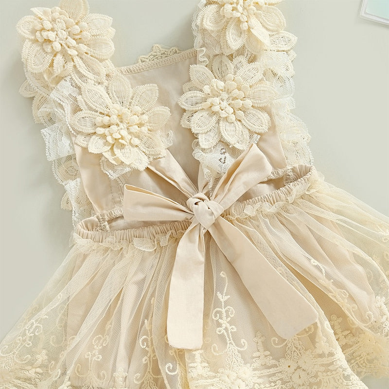 Vestido-Macaquinho Bordado de Festa Menina | 3-18 Meses