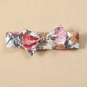 Conjunto Floral Manga Longa Babados Bebê Menina