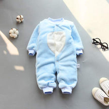 Macacão Estampado de Pelúcia p/Bebê Menina Menino | 0-18 Meses