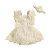 Vestido-Macaquinho Bordado de Festa Menina | 3-18 Meses
